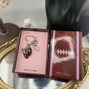 Betsey Johnson Football Jewelry Charm Keychain 🏈✨